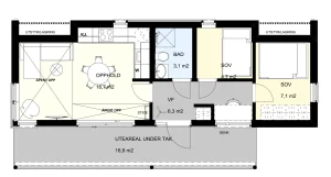 Skoglia hyttemodell tegning