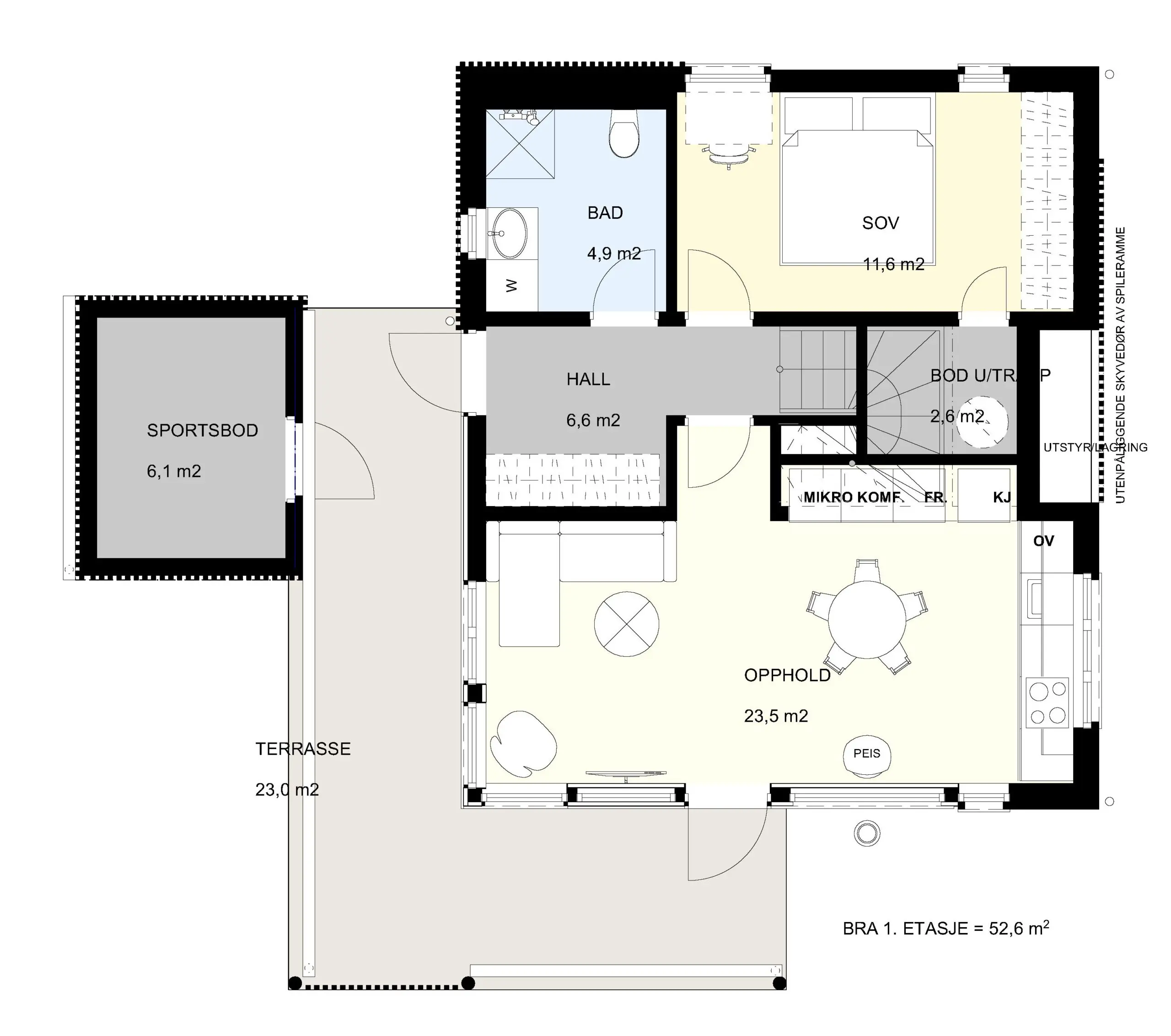 Stormoen hyttetegning