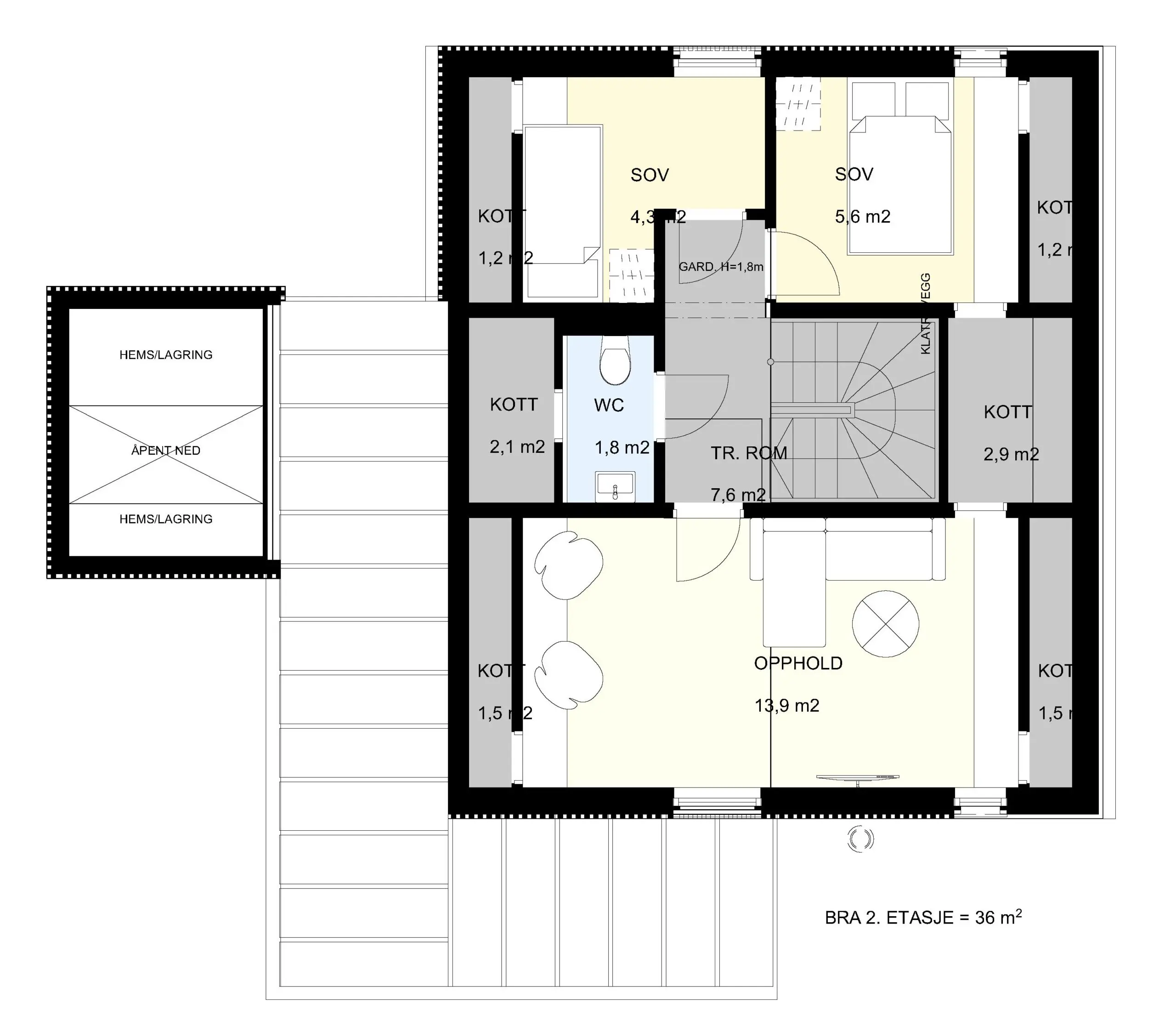 Stormoen hyttetegning