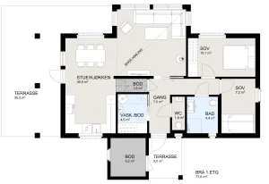 Monshø tegning 1 etg