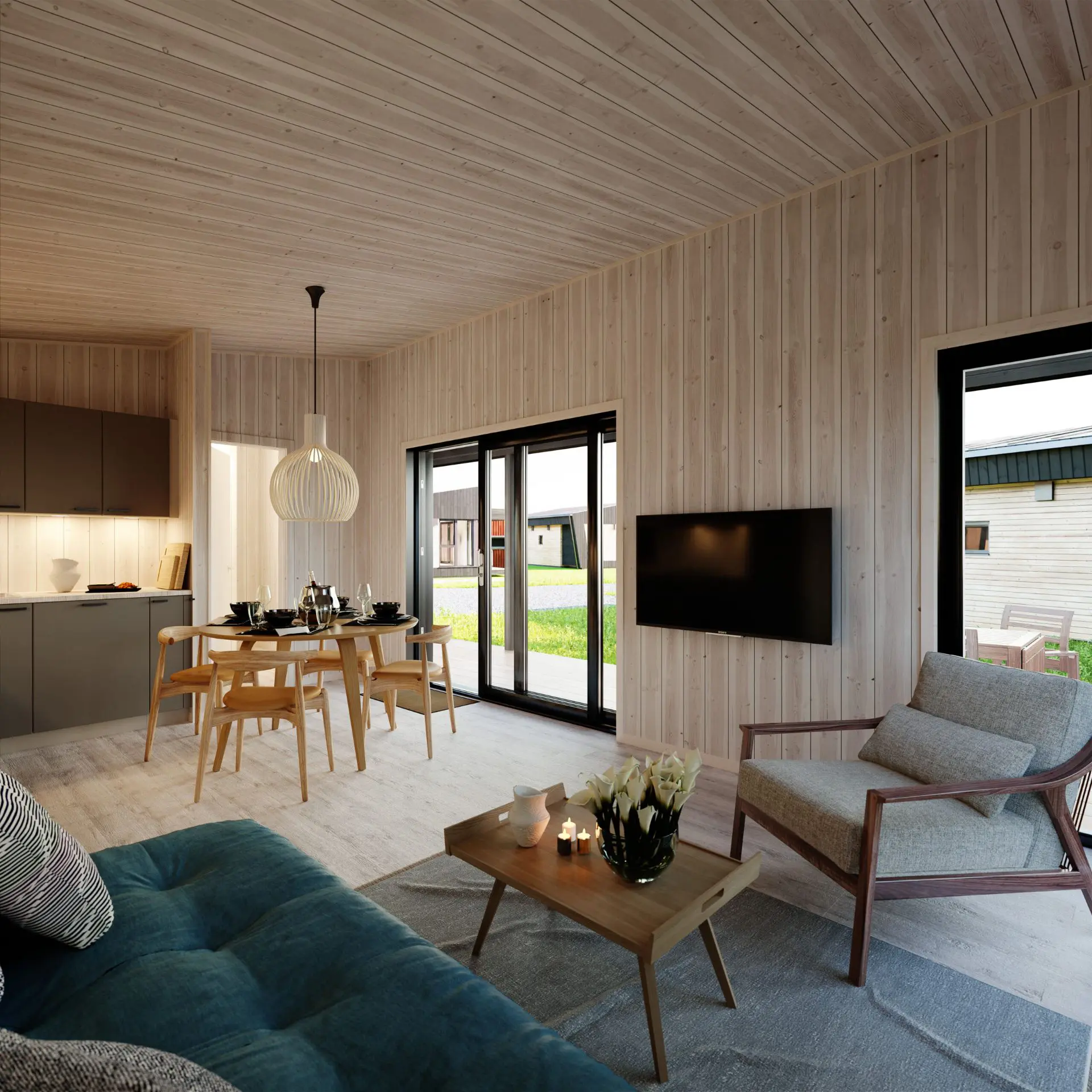 Val Di Fiemme hyttemodell interiør