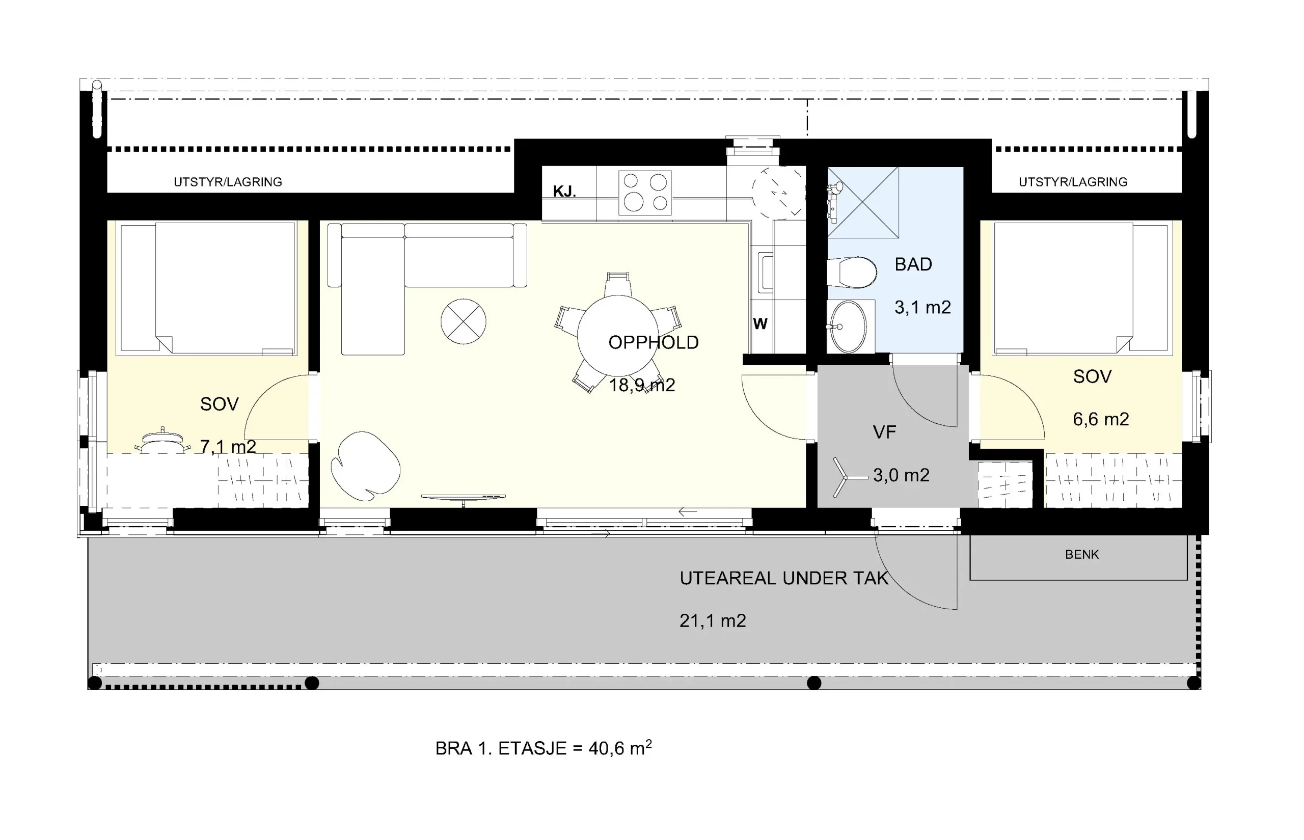 Val Di Fiemme hyttemodell tegning