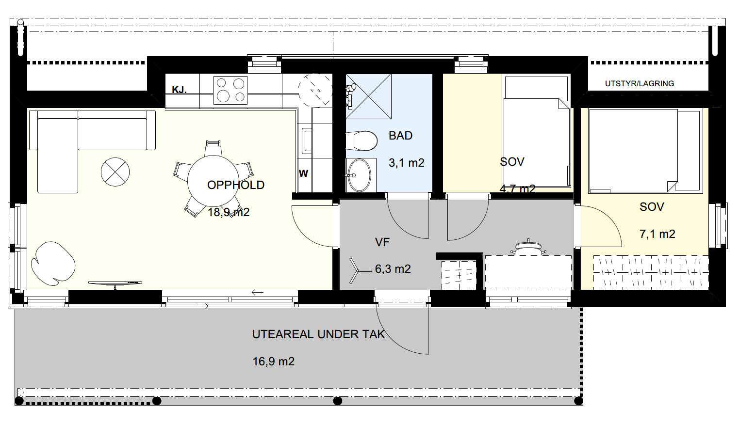 Val Di Fiemme hyttemodell tegning